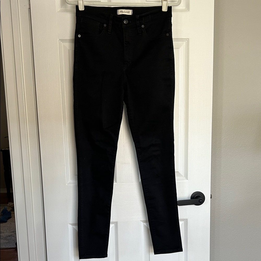 Madewell High Rise Black Skinny Jeans